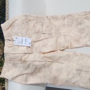 NWT Zara Linen Pants, beige small